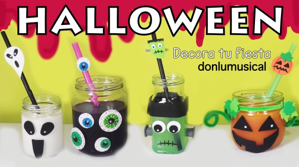 bebidas halloween decoracion frascos para niños